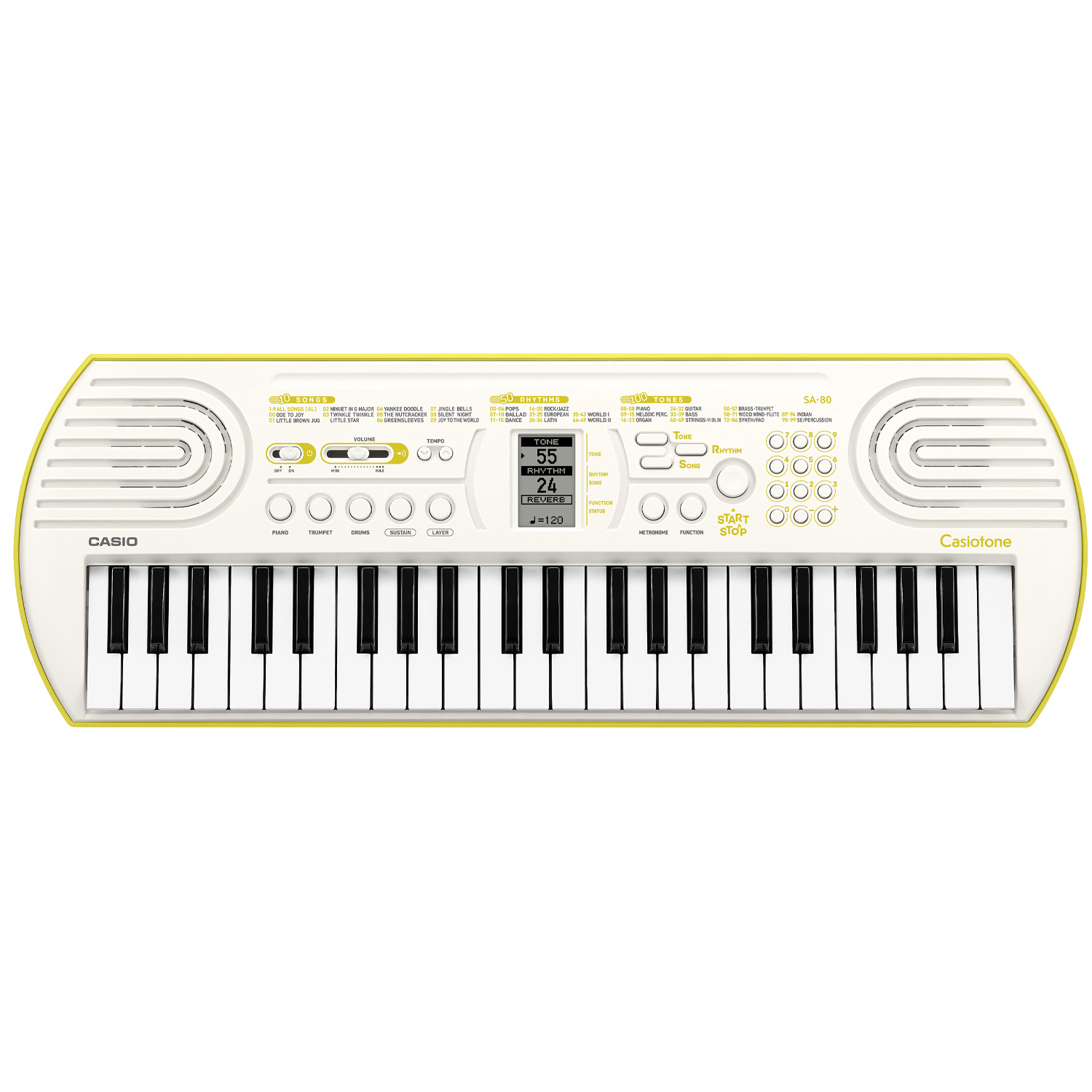 CASIO SA-80 keyboard dla dzieci - główne